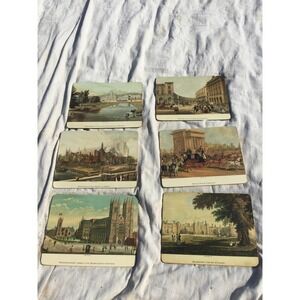 Vintage W.j.b. Ltd 6 placemats Cotswold tableware renown series A6 old London